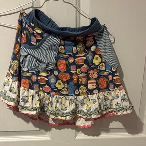 Matilda Jane Blue and Cream Patterned Mini Skirt